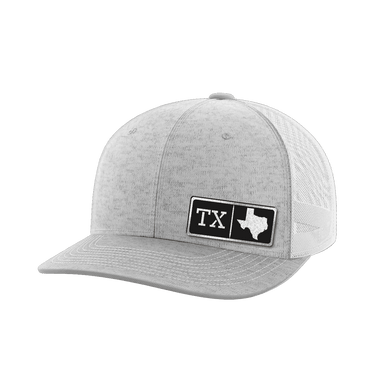 Texas Homegrown Hats Hat Greater Half Heather Grey/White Black Leatherette Texas